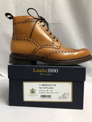 Loake Bedale Tan Brogue Boot Rubber Sole